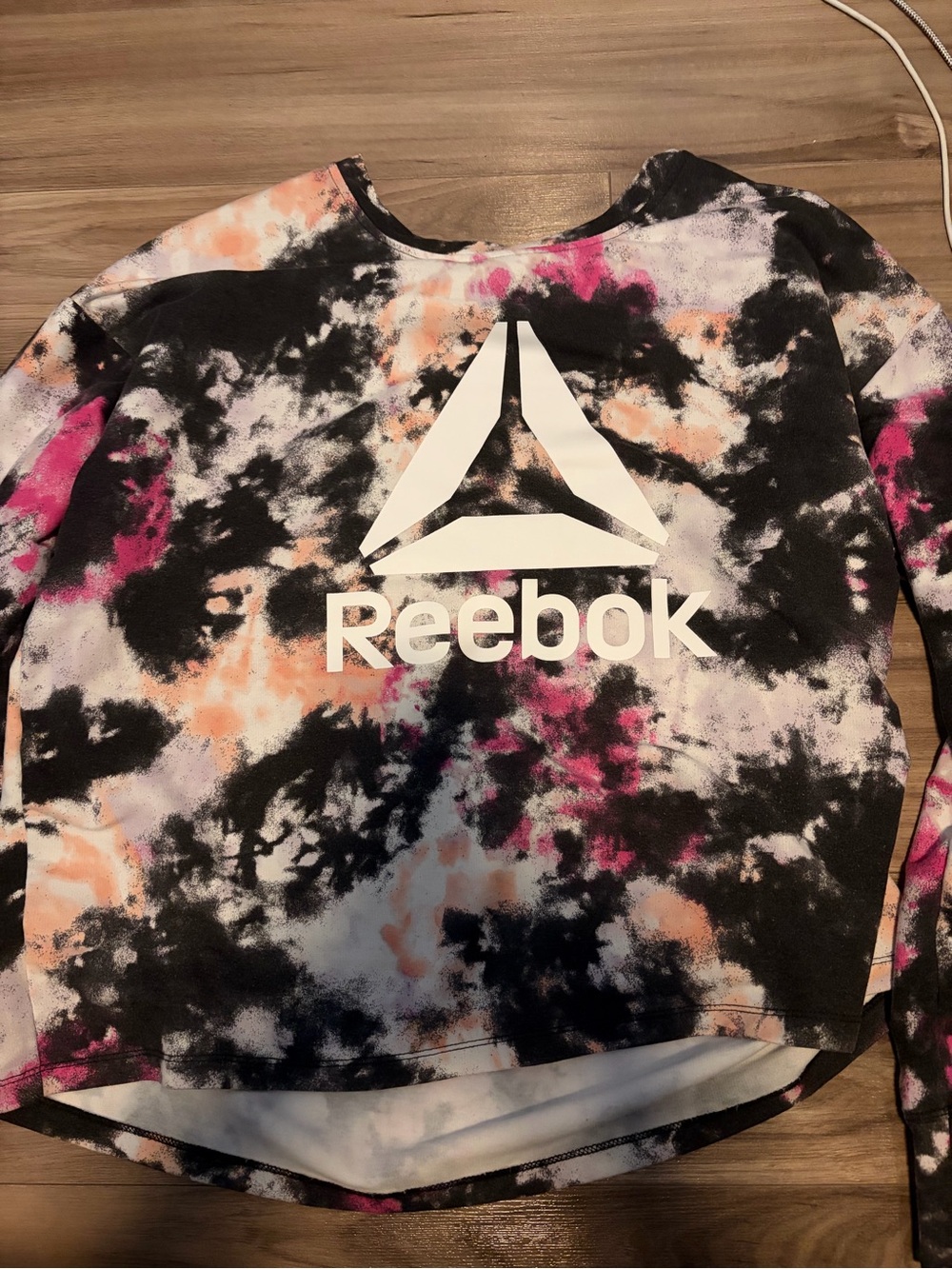 Reebok Tie-Dye Active Top - Black, Pink, Peach
